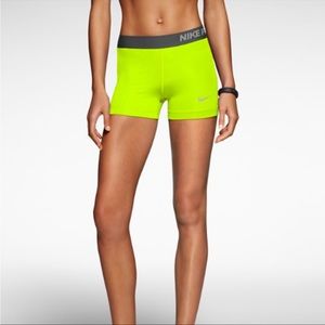 Nike | Shorts | Nike Pro Core 3 Compression Spandex Shorts Neon Yellow  Small Nwot | Poshmark